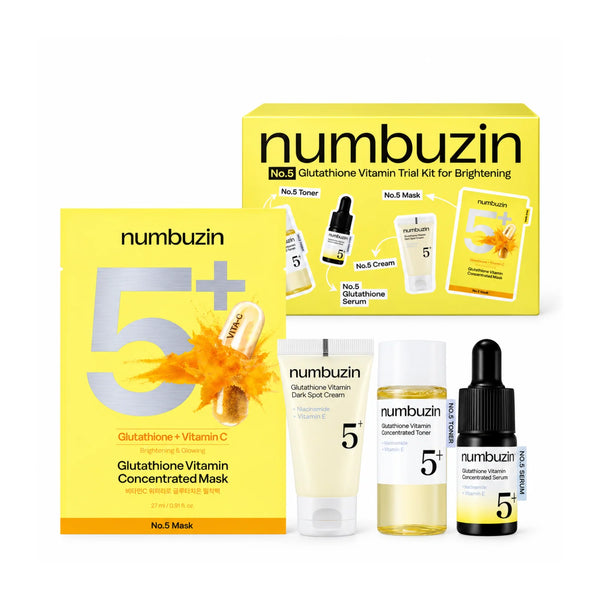 Numbuzin No.5+ Glutathione Vitamin Trial Kit for Brightening – 4Pieces