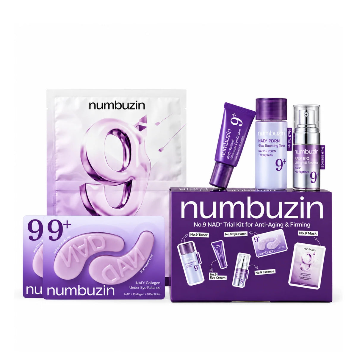 Numbuzin No.9 NAD+ Trial Kit for Anti-Aging & Firming – 5Pieces