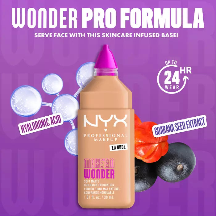 NYX Make ‘Em WondeR Soft Matte Buildable Foundation - 10 NUDE