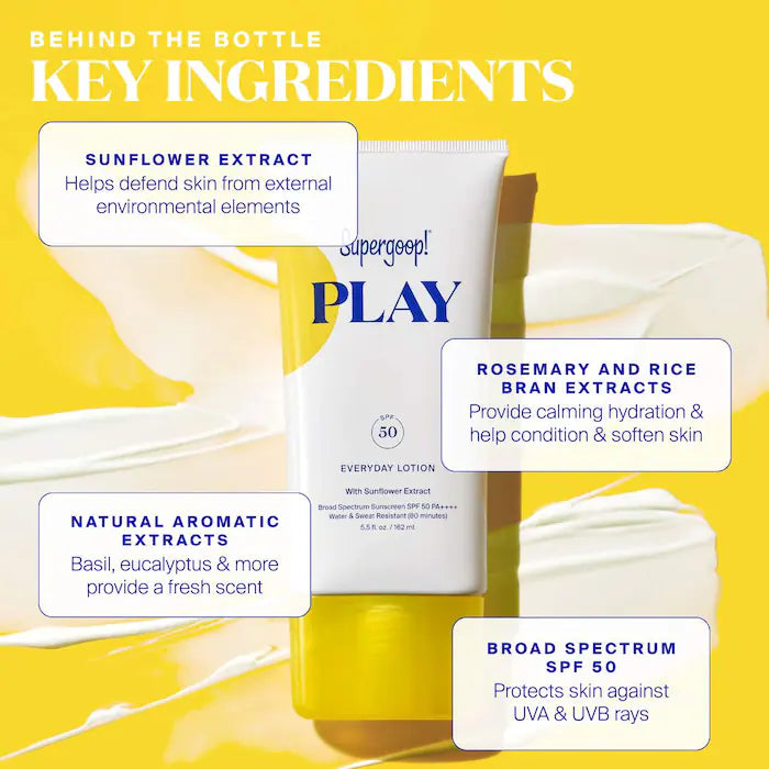 Supergoop Mini PLAY Everyday Lotion SPF 50 with Sunflower Extract