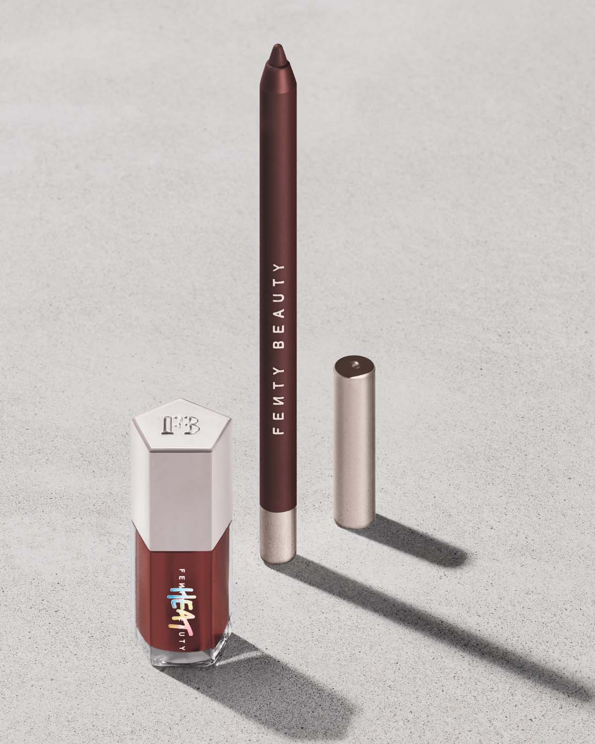 fenty beauty Brown'd Pout Lip Liner + Mini Lip Plumper Duo
