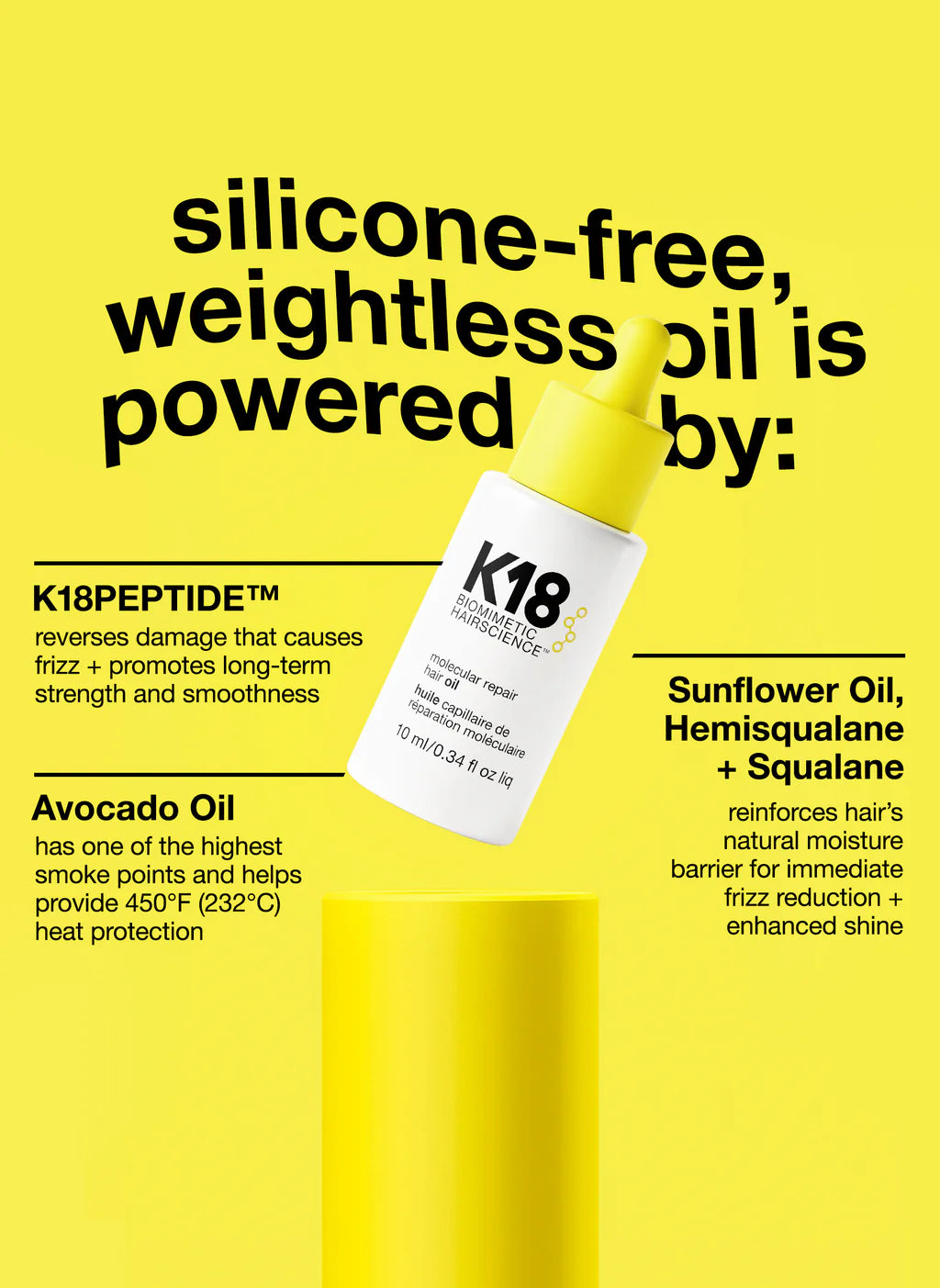 K18 mini molecular repair hair oil 10 ml