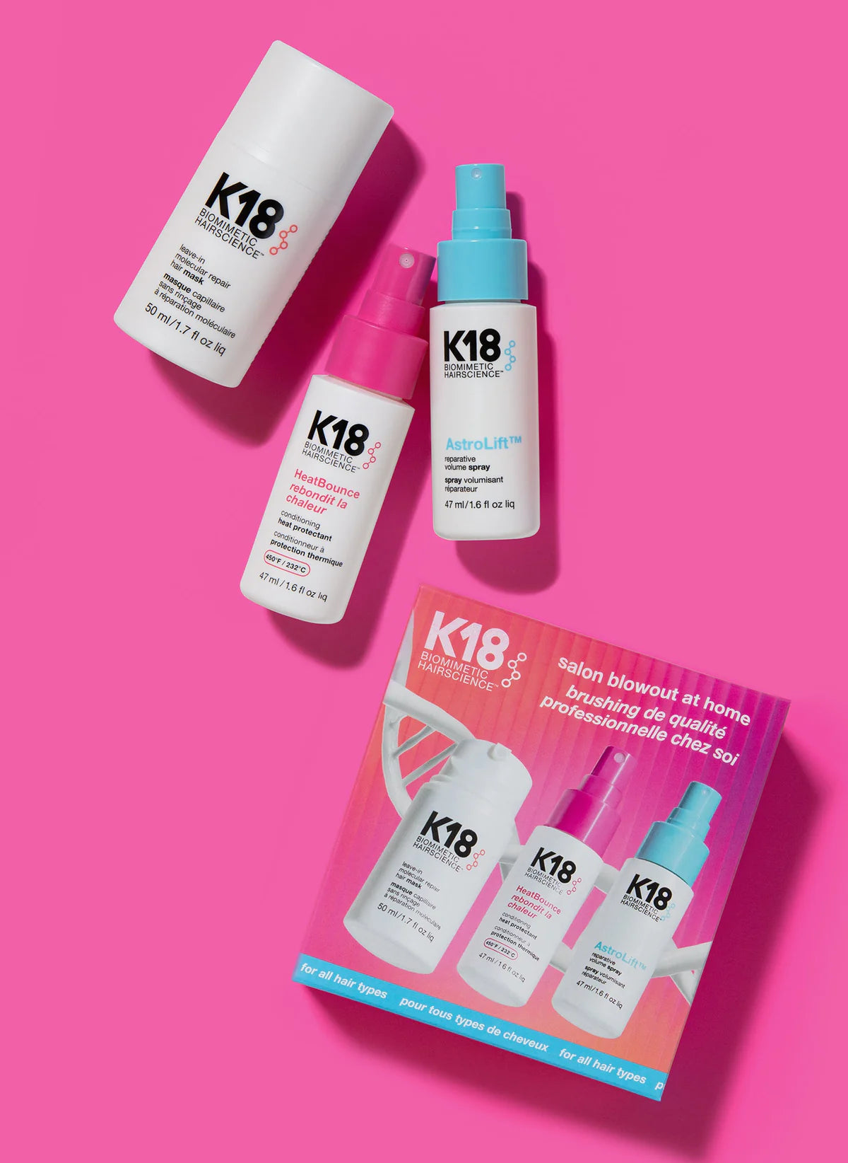 K18 salon blowout at home