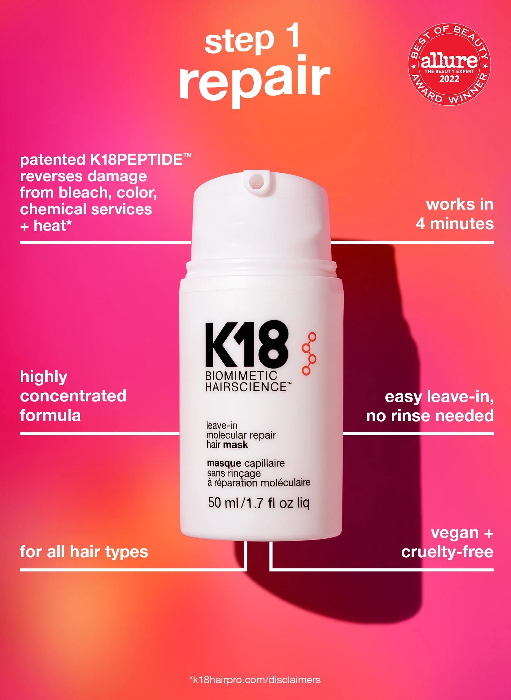 K18 salon blowout at home