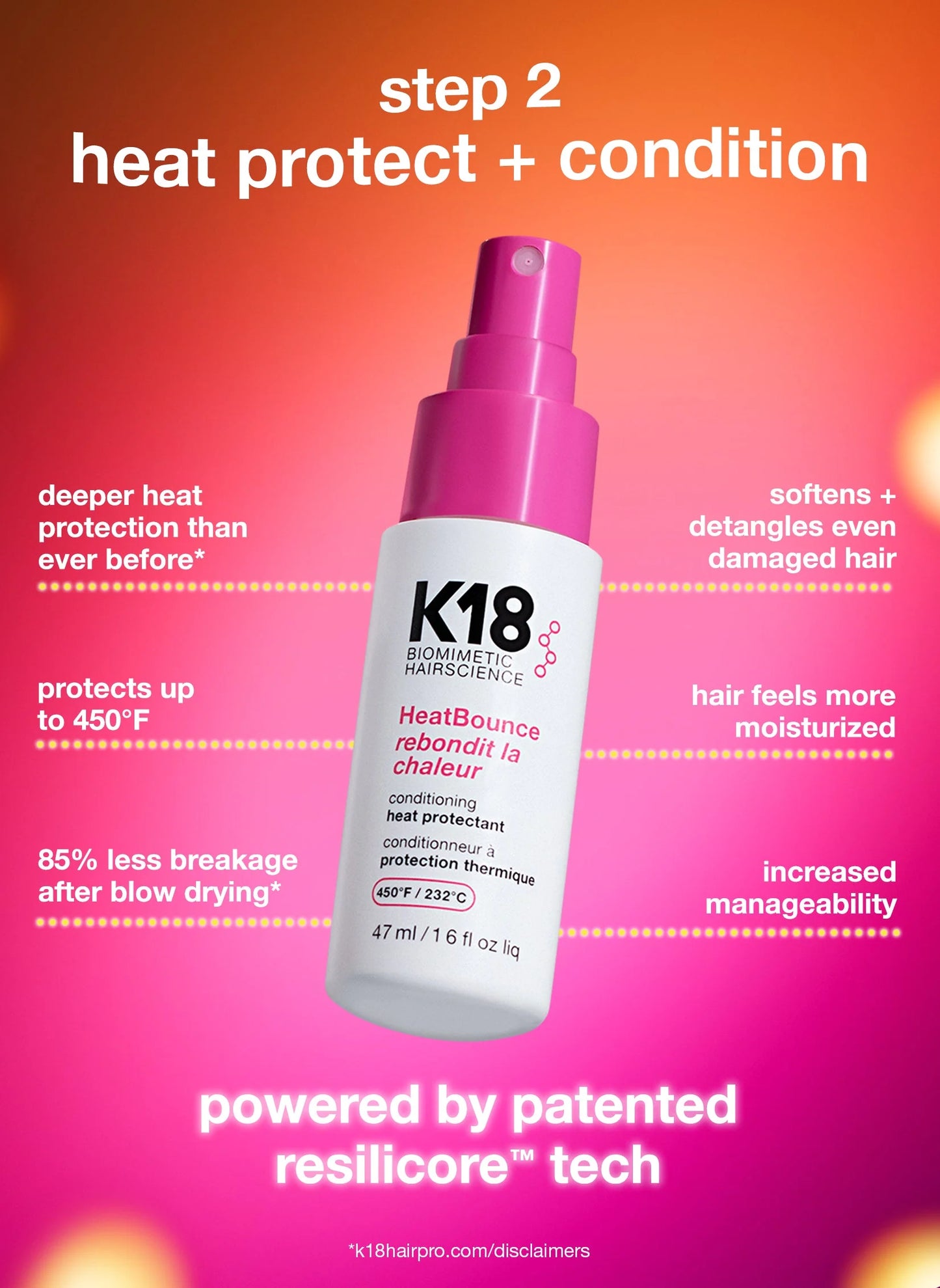 K18 salon blowout at home
