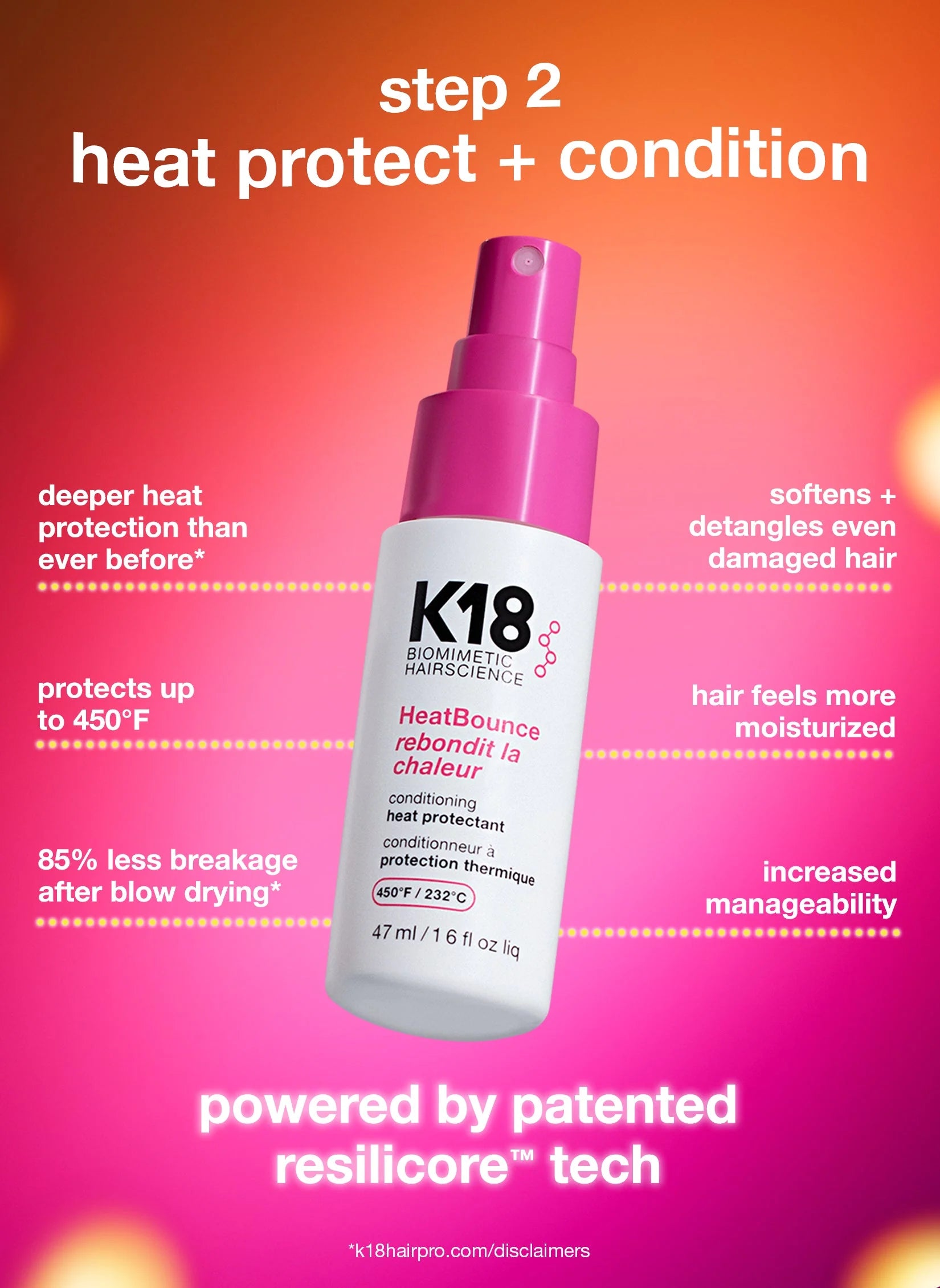 K18 salon blowout at home