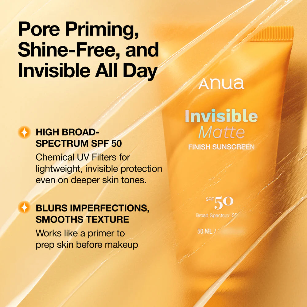 Anua Invisible Matte Finish Sunscreen