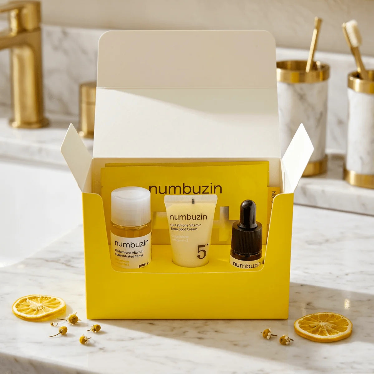 Numbuzin No.5+ Glutathione Vitamin Trial Kit for Brightening – 4Pieces