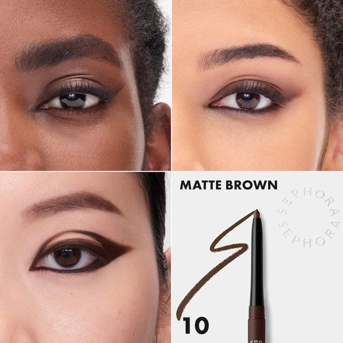 Sephora 12HR Colorful Waterproof Retractable Eyeliner- 10 matte brown